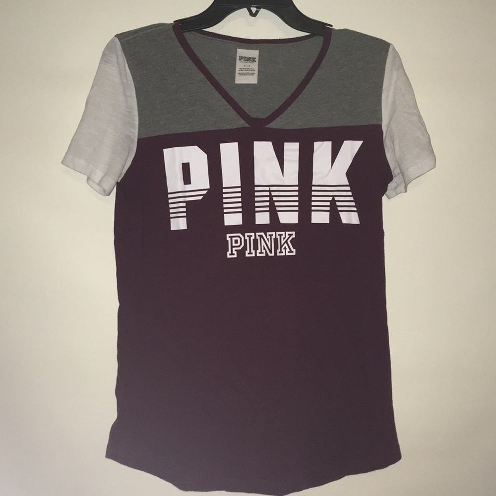 [PINK] Maroon Logo Tee Shirt